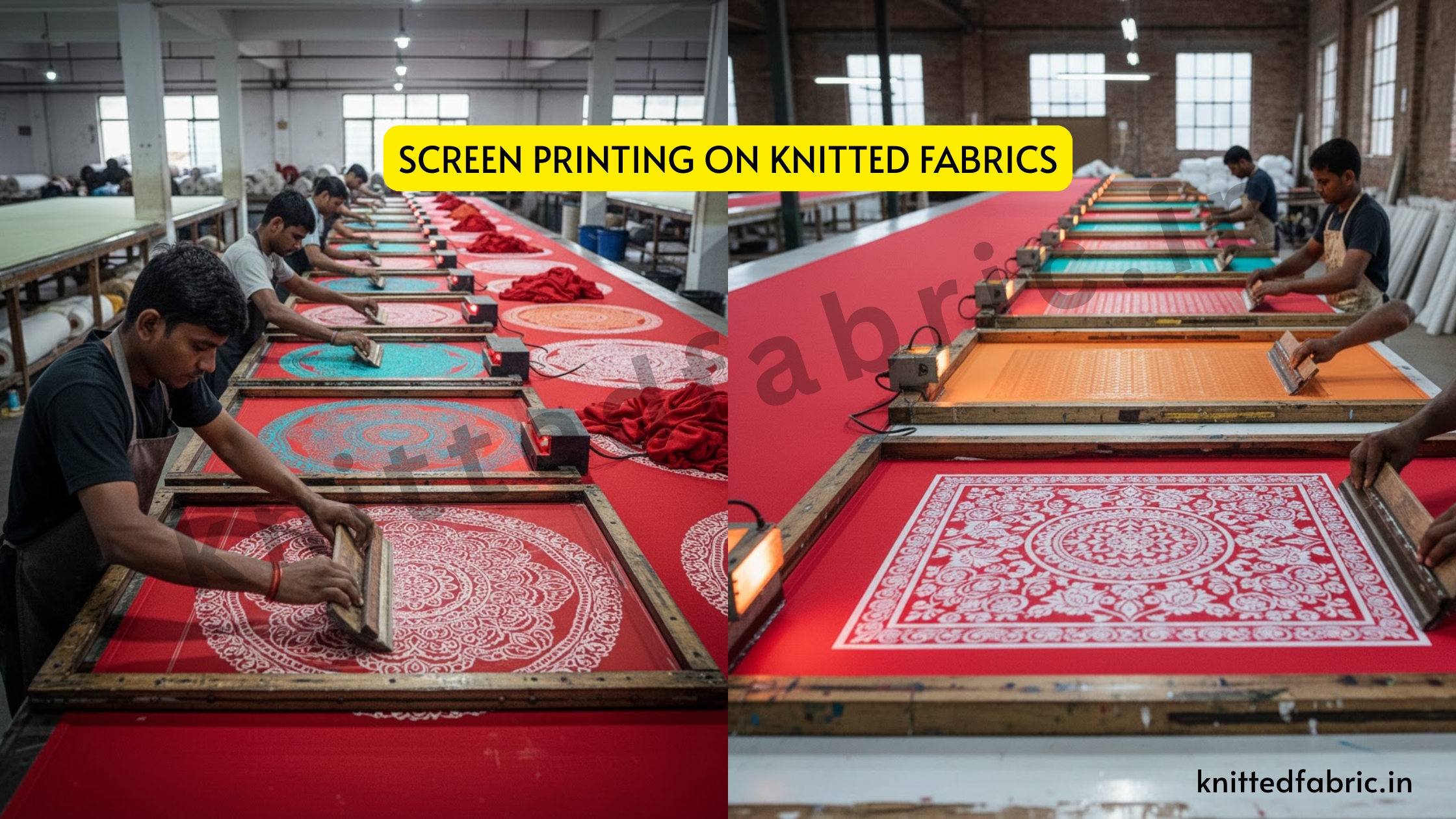 screen printing on knitted fabrics